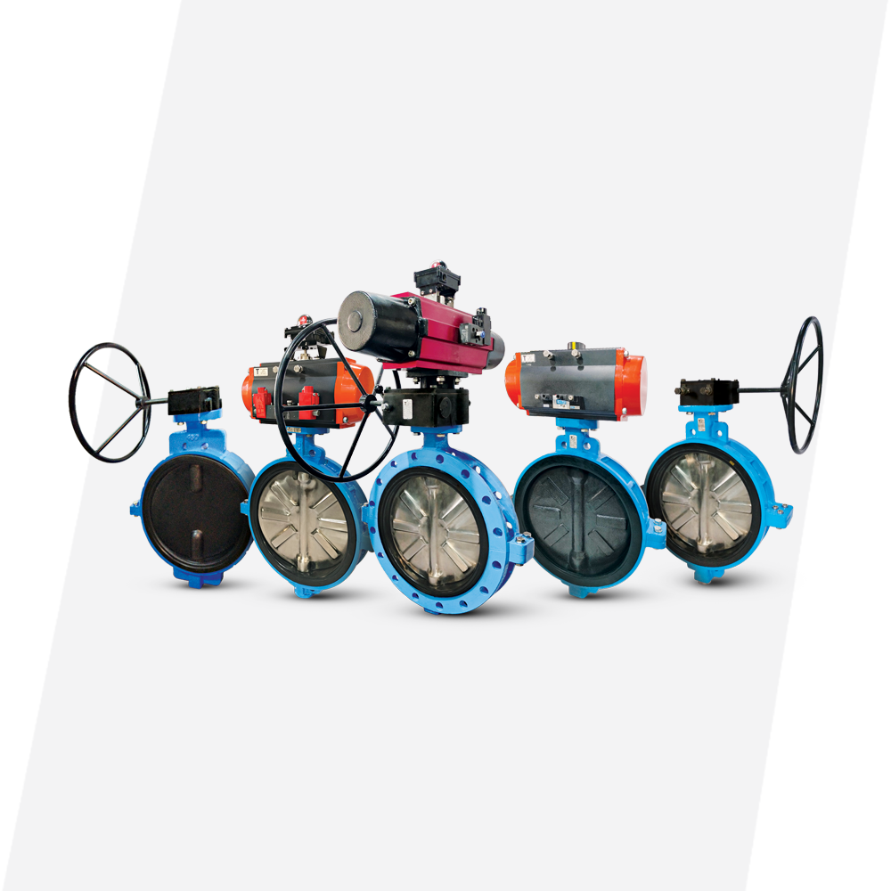 rubber lined seated butterfly control valve